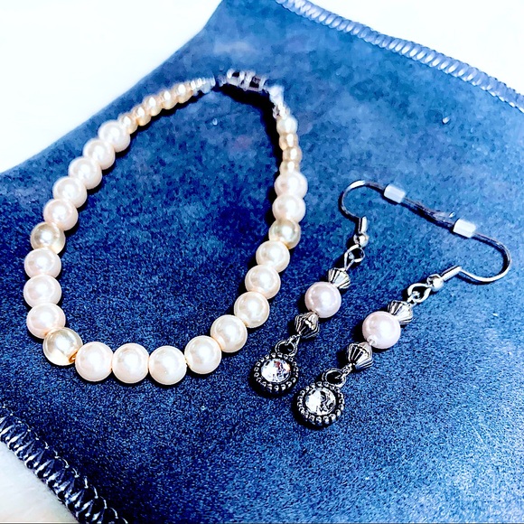 🆕2pc Ivory Freshwater Pearls Bracelet +Earrings »Hand Crafted w/LÖVE - Picture 2 of 16